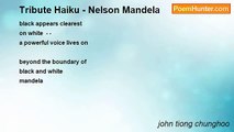 john tiong chunghoo - Tribute Haiku - Nelson Mandela