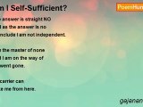 gajanan mishra - Am I Self-Sufficient?