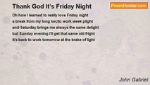 John Gabriel - Thank God It’s Friday Night