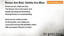 Mac Adrone Adonay - Roses Are Red, Violets Are Blue
