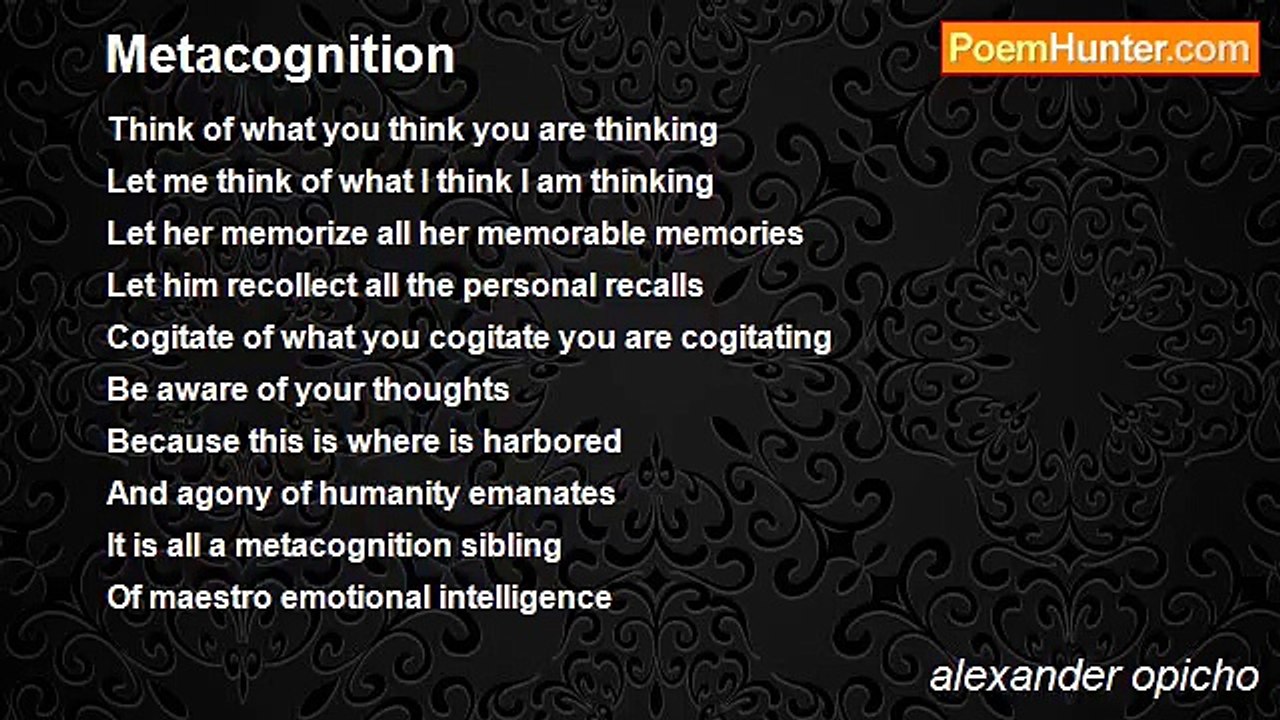 alexander opicho - Metacognition