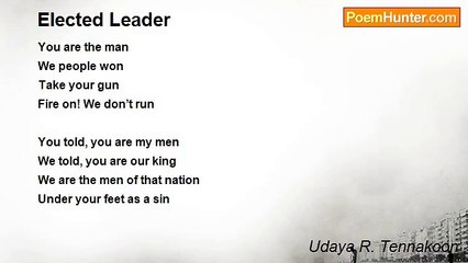 Udaya R. Tennakoon - Elected Leader