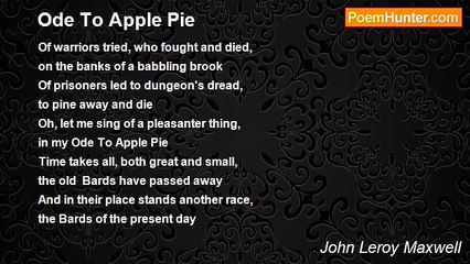 John Leroy Maxwell - Ode To Apple Pie