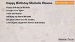 Natasa Tocuc - Happy Birthday Michelle Obama