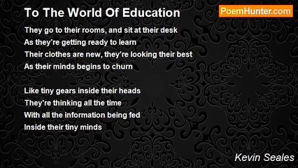 Kevin Seales - To The World Of Education