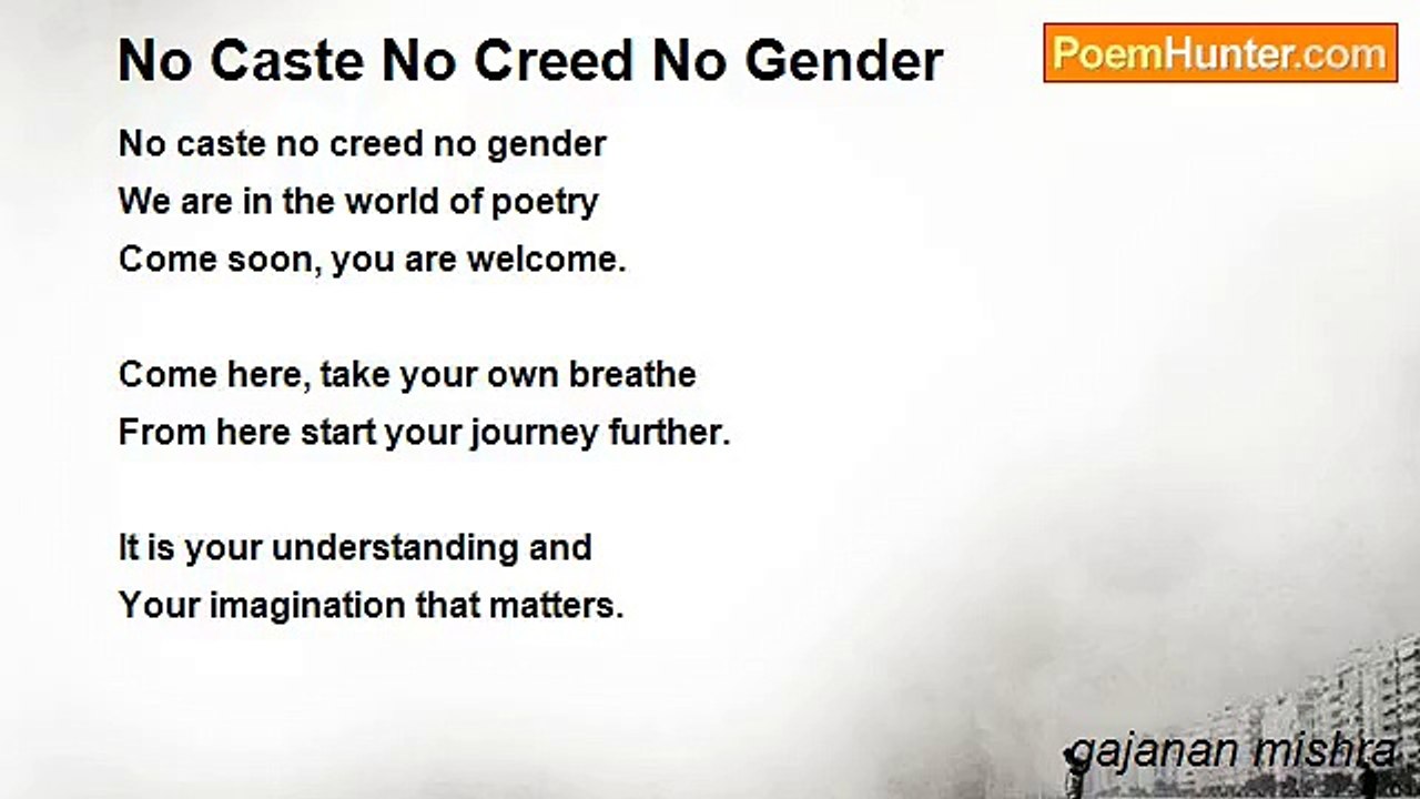 gajanan mishra - No Caste No Creed No Gender