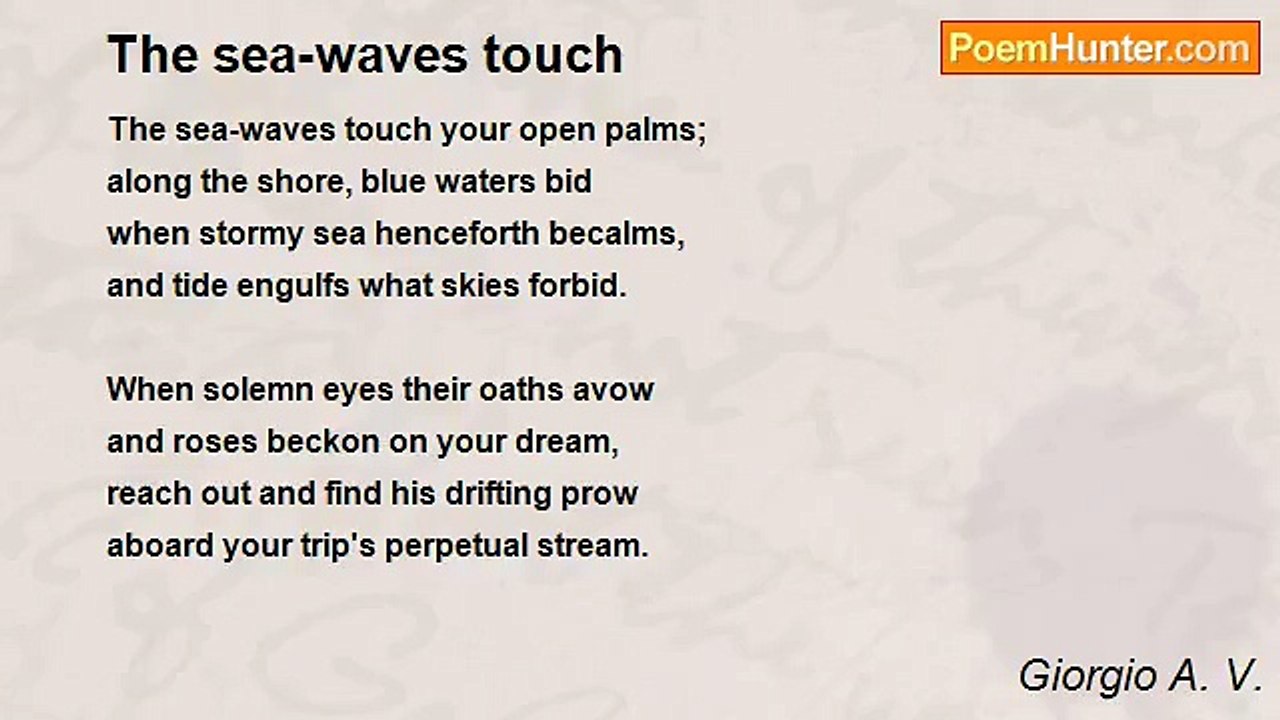 Giorgio A. V. - The sea-waves touch