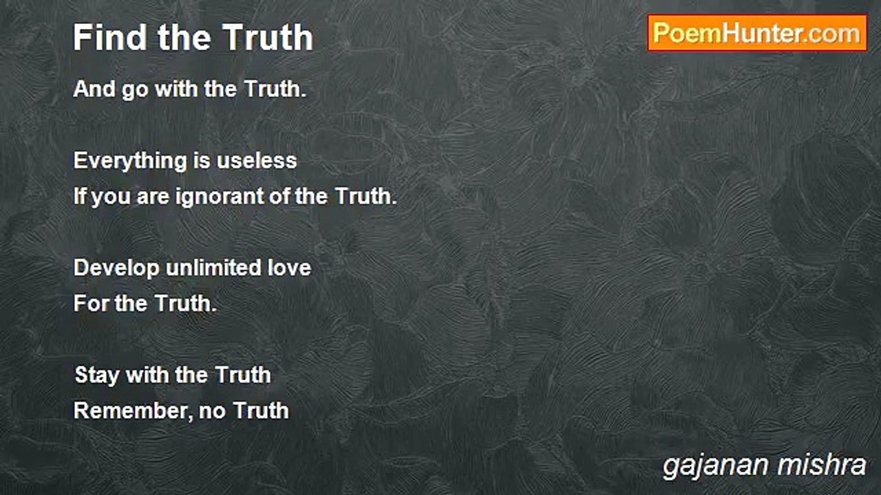 gajanan mishra - Find the Truth