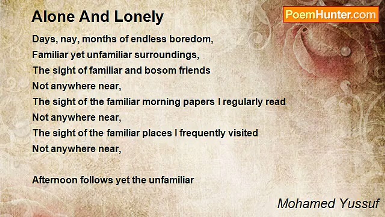 Mohamedkhadar Yussuf - Alone And Lonely