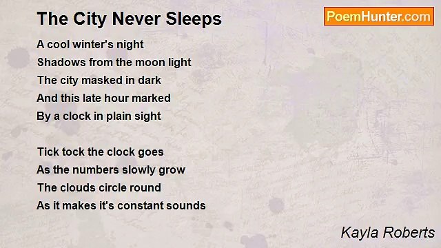 Kayla Roberts - The City Never Sleeps