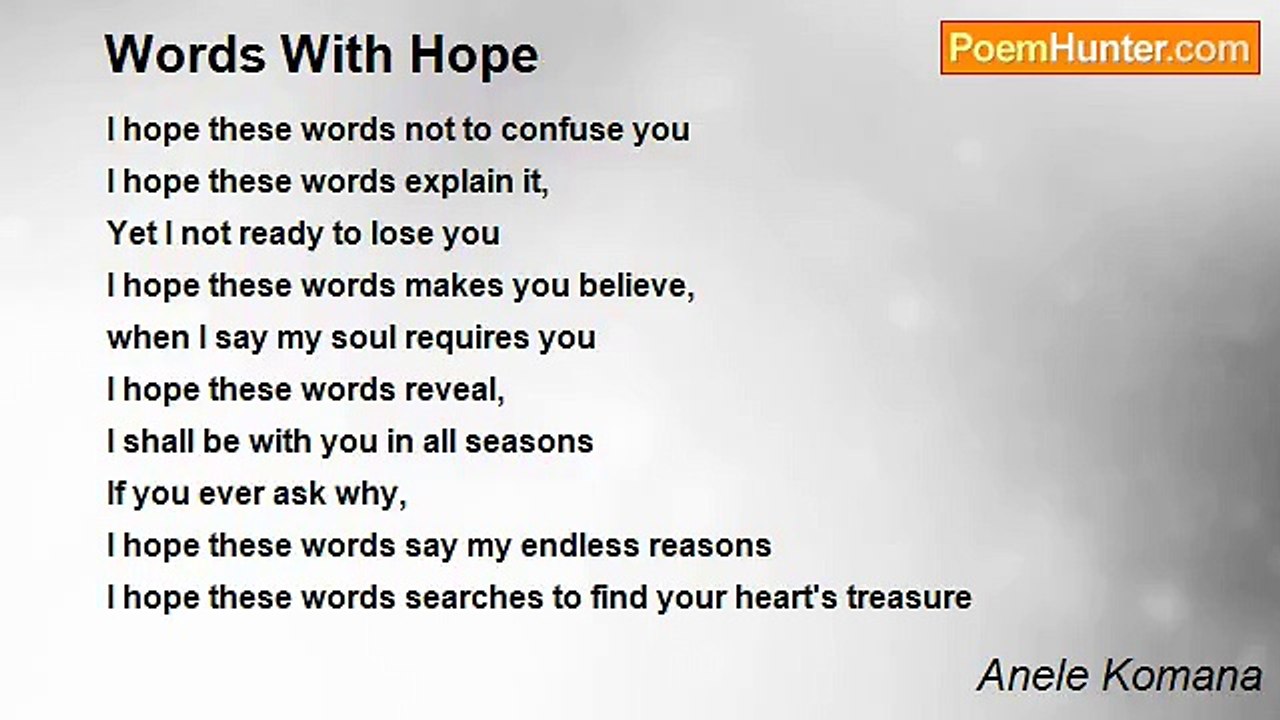 Anele Komana - Words With Hope