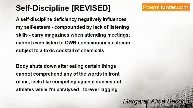 Margaret Alice Second - Self-Discipline [REVISED]