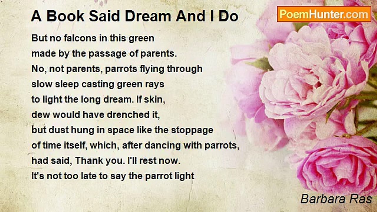 Barbara Ras - A Book Said Dream And I Do