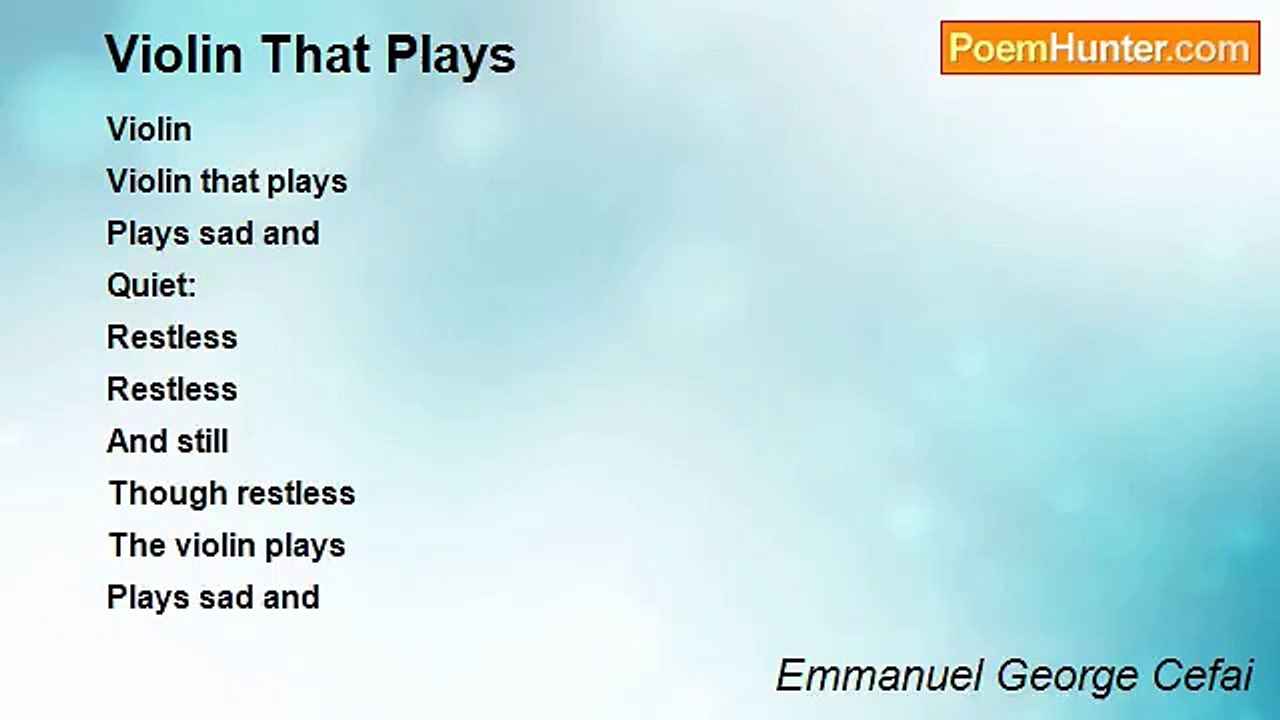 Emmanuel George Cefai - Violin That Plays