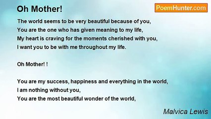 Malvica Lewis - Oh Mother!