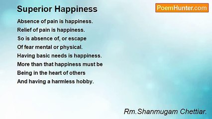 Rm.Shanmugam Chettiar. - Superior Happiness