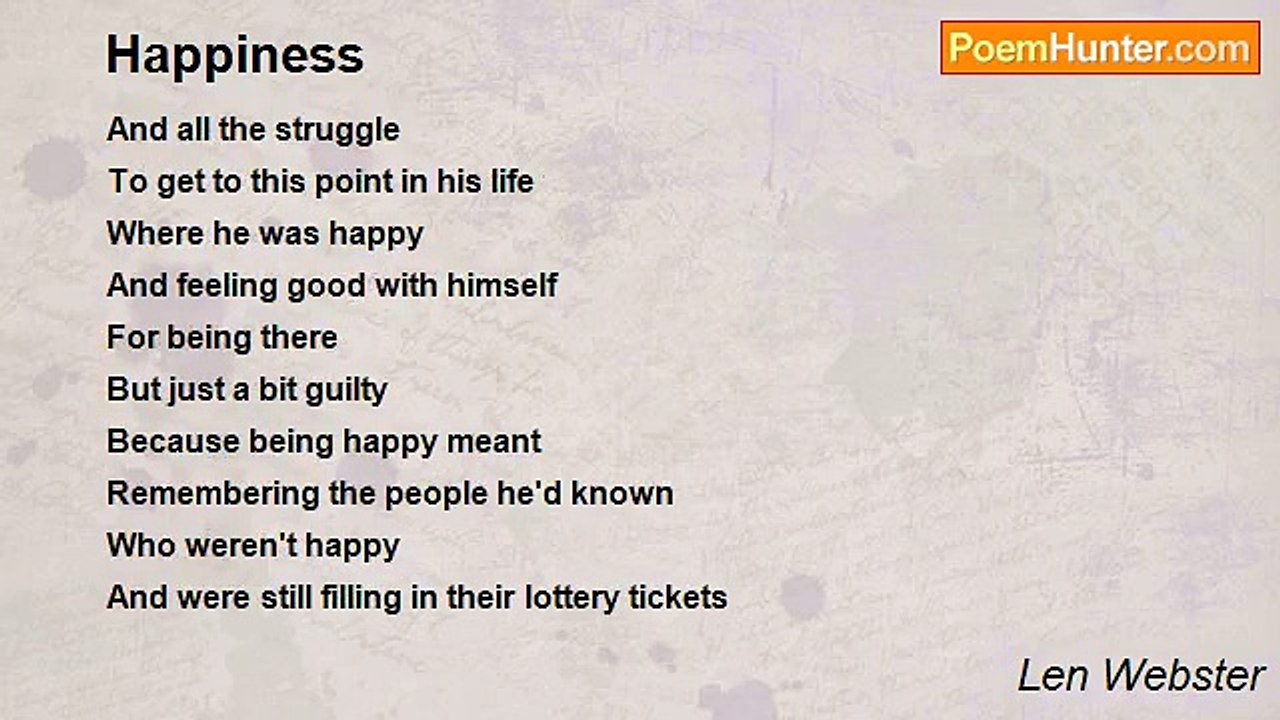 Len Webster - Happiness