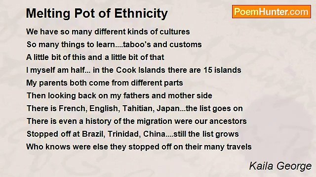 Kaila George - Melting Pot of Ethnicity