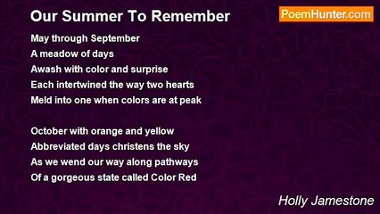 Holly Jamestone - Our Summer To Remember