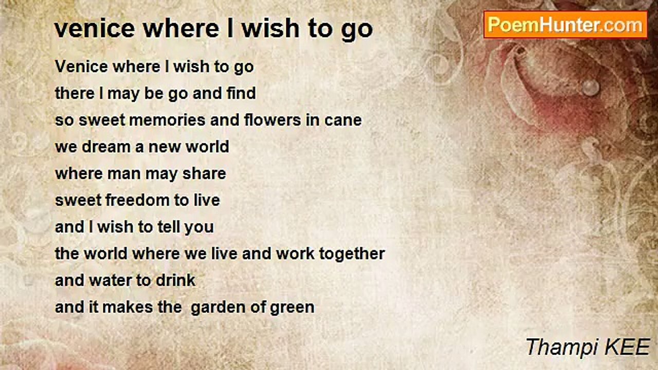 Thampi KEE - venice where I wish to go