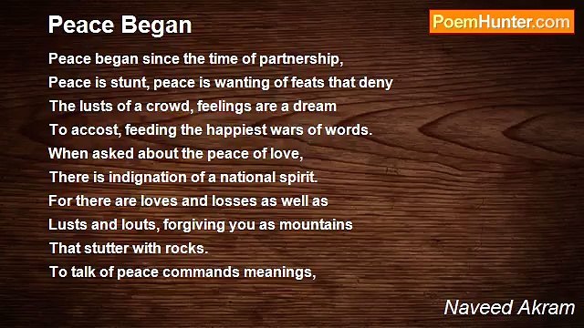 Naveed Akram - Peace Began
