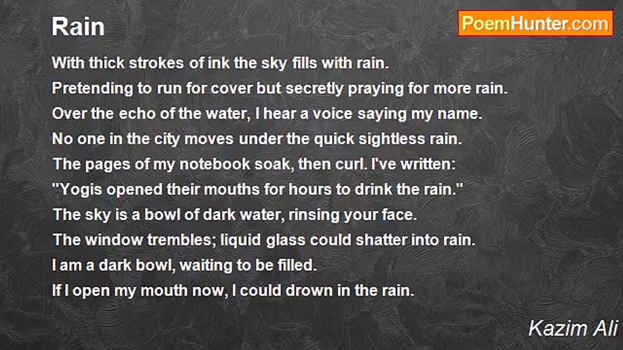 Kazim Ali - Rain