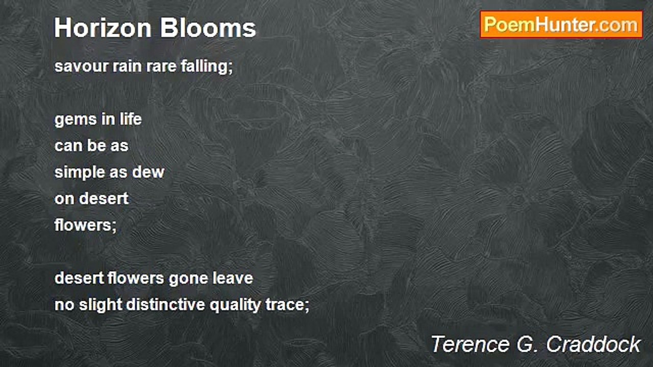 Terence G. Craddock (afterglows echoes of starlight) - Horizon Blooms
