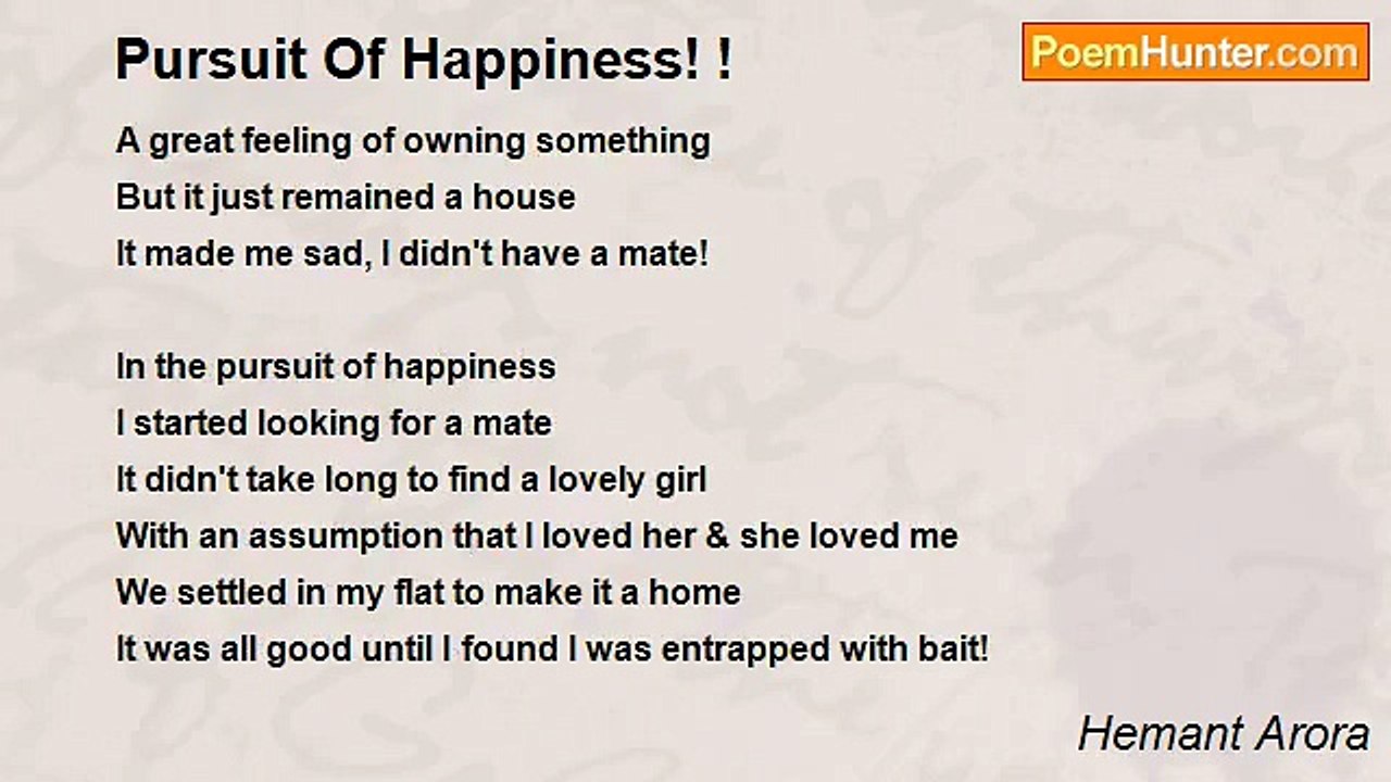 Hemant Arora - Pursuit Of Happiness! !