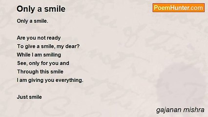 gajanan mishra - Only a smile