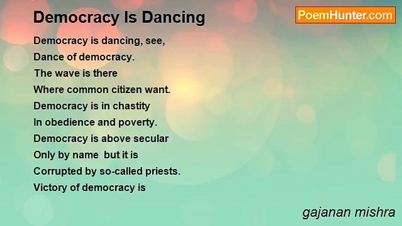 gajanan mishra - Democracy Is Dancing