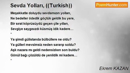 Ekrem KAZAN - Sevda Yolları, ((Turkish))