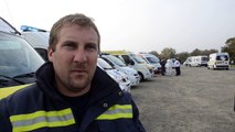 Vannes. Matthieu Le Sausse, président du CNSA du Morbihan, lors de la manifestation des ambulanciers