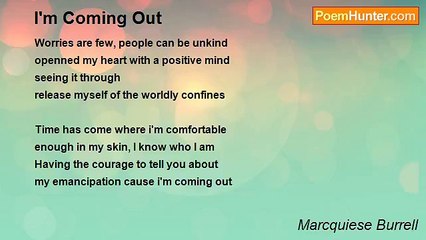 Marcquiese Burrell - I'm Coming Out
