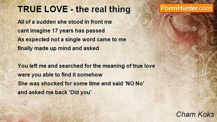 Cham Koks - TRUE LOVE - the real thing