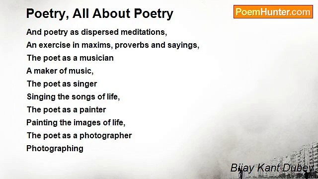 Bijay Kant Dubey - Poetry, All About Poetry