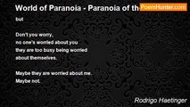 Rodrigo Haetinger - World of Paranoia - Paranoia of the World