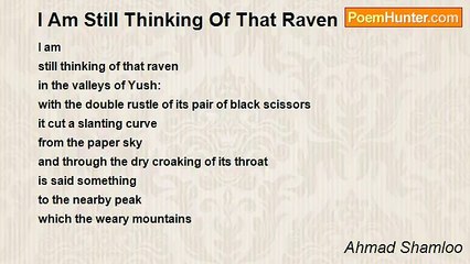 Reflecting on Ahmad Shamloo's Poem: The Raven in Yush Valleys 🖤