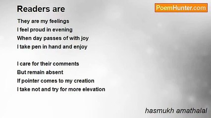 hasmukh amathalal - Readers are
