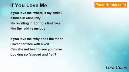 Lora Colon - If You Love Me