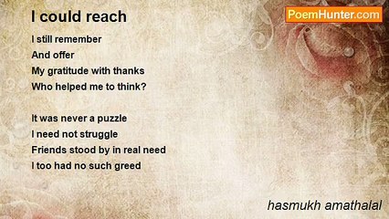 hasmukh amathalal - I could reach