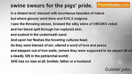 gulsher JOHN - swine swears for the pigs' pride.