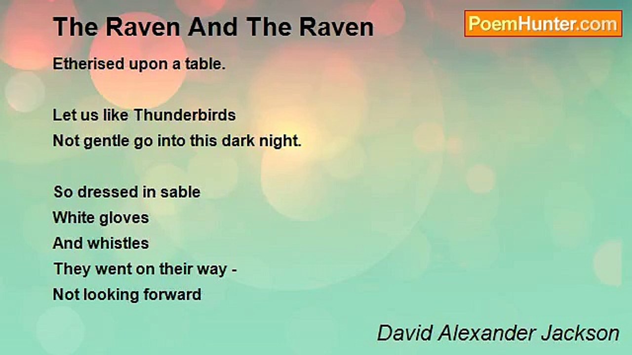 David Alexander Jackson - The Raven And The Raven