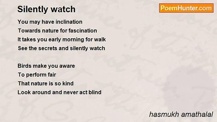 hasmukh amathalal - Silently watch