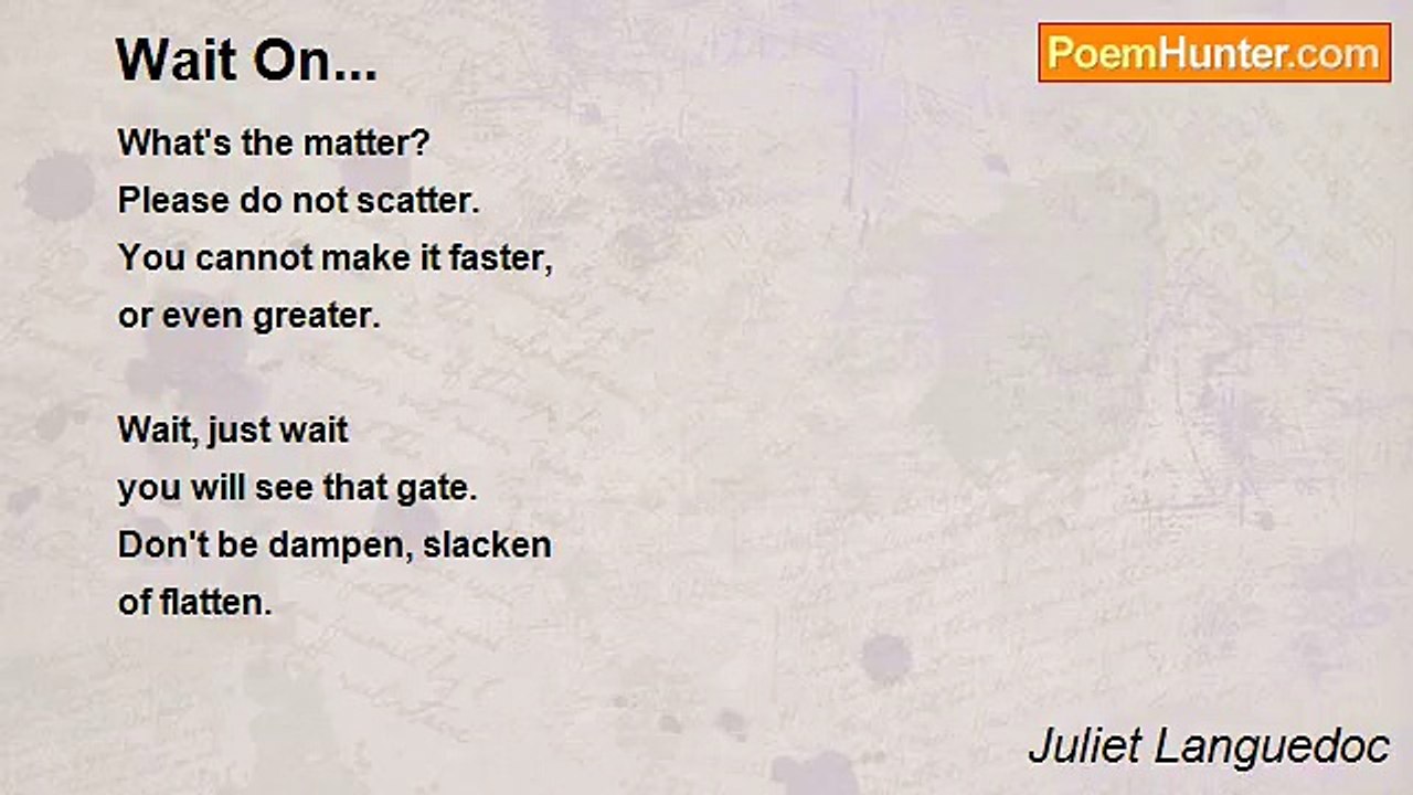 Juliet Languedoc - Wait On...