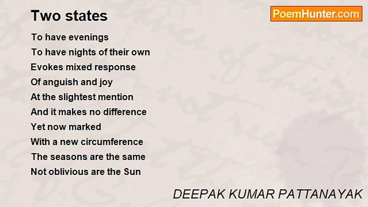 DEEPAK KUMAR PATTANAYAK - Two states