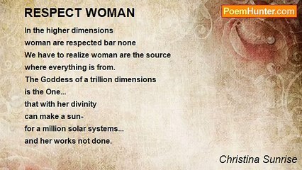 Christina Sunrise - RESPECT WOMAN