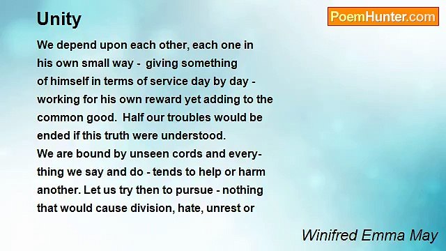 Winifred Emma May - Unity