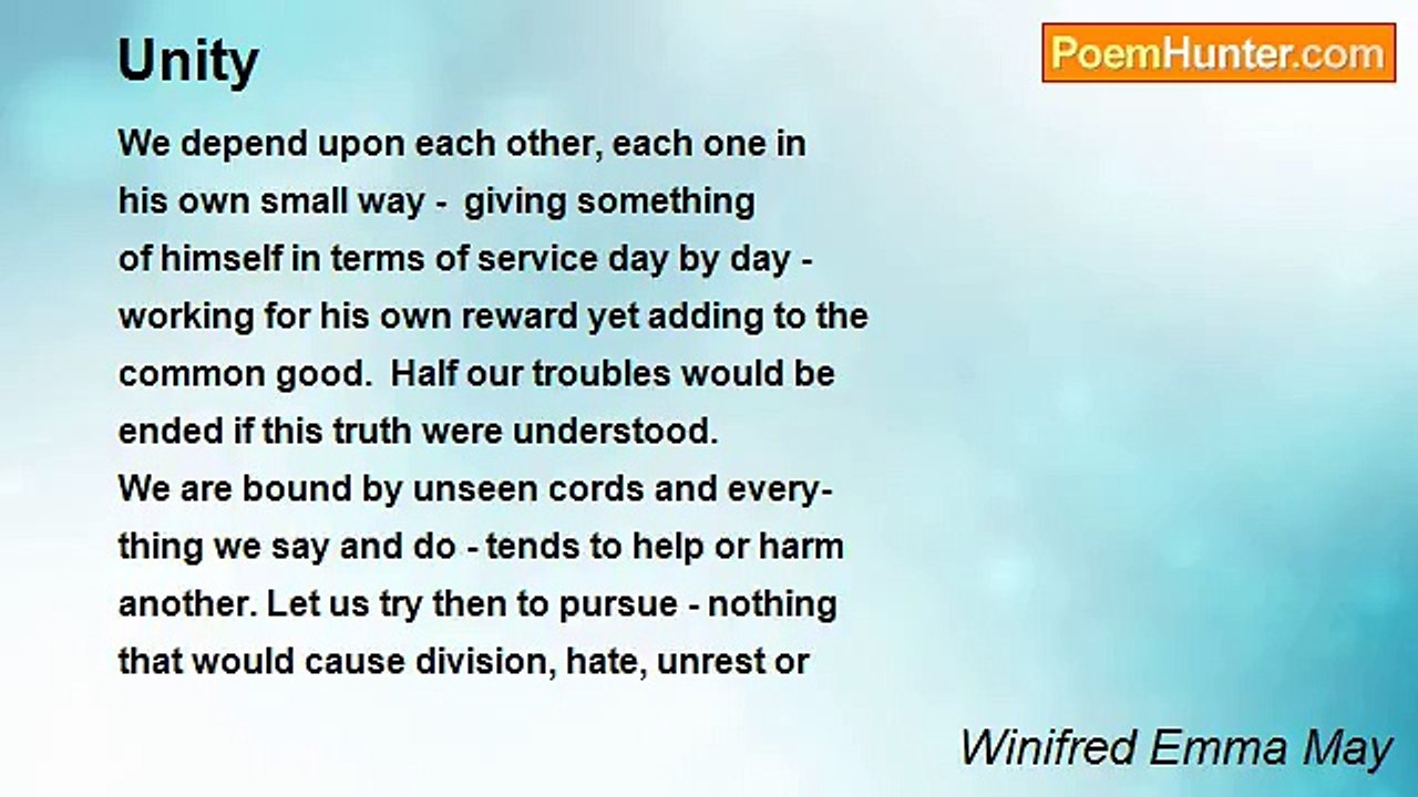 Winifred Emma May - Unity