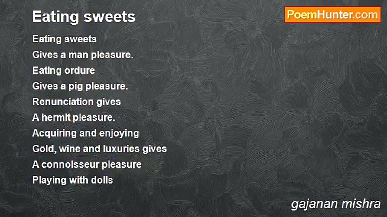 gajanan mishra - Eating sweets