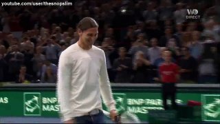 Zlatan joue au tennis avec Djokovic à Bercy